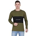 Men Olive Green Black with Zip Detail