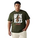 Men Plus Size Printed Cotton Round Neck