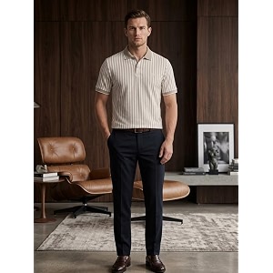Men Polo Cotton Rich Regular Fit Half