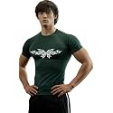 Men Polyster Lycra Printed Half Sleeves Compression
