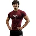 Men Polyster Lycra Printed Half Sleeves Compression