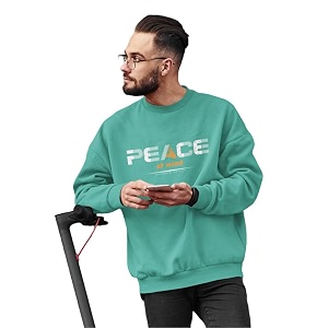 Men Regular Fit Crew-Neck Sweatshirt