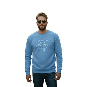 Men Regular Fit Fleece MaroonRound Neck PrintedSweatshirt-JM3763