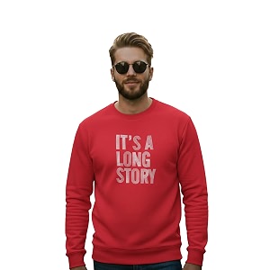 Men Regular Fit Fleece MaroonRound Neck PrintedSweatshirt-JM3763