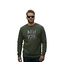 Men Regular Fit Fleece MaroonRound Neck PrintedSweatshirt-JM3763