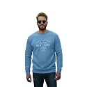 Men Regular Fit Fleece MaroonRound Neck PrintedSweatshirt-JM3763