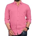 Men Regular Fit Solid Spread Collar Casual