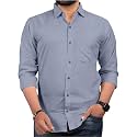 Men Regular Fit Solid Spread Collar Casual