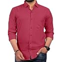 Men Regular Fit Solid Spread Collar Casual
