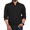 Men Regular Fit Solid Spread Collar Casual