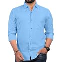 Men Regular Fit Solid Spread Collar Casual