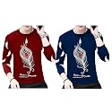 Men Round Neck Cotton Blend Stylish Printed