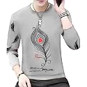 Men Round Neck Cotton Blend Stylish Printed