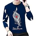 Men Round Neck Cotton Blend Stylish Printed