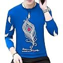 Men Round Neck Cotton Blend Stylish Printed