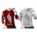 Men Round Neck Cotton Blend Stylish Printed