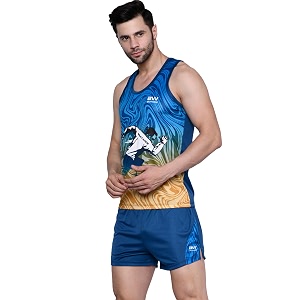 Mens 100 Polyester Sublimation Printed Athletic Running