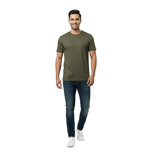 Mens 100 Supima Cotton Crew Neck T-Shirt