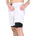 Mens 2 in 1 Active Dual Shorts