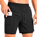 Mens 2 in 1 Quick Dry Shorts