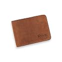 Men39s Bi-Fold Wallet Genuine Rustic Brown