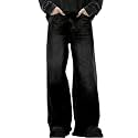 Mens Black Wide Leg Baggy Denim Jeans