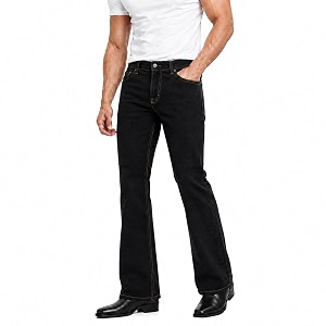 Mens Bootcut Mid Rise Denim Jeans