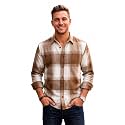 Mens Brown amp Cream Checks Flannel ShirtSize