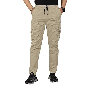 Mens Cargo Pants Cotton Casual Trousers