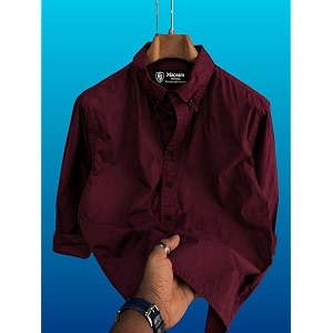 Mens Casual Cotton Blend Shirt Regular