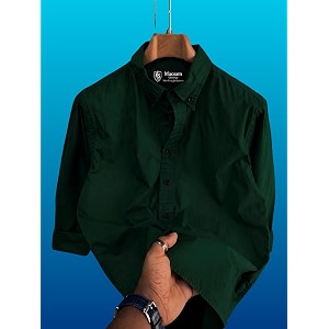 Mens Casual Cotton Blend Shirt Regular