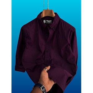 Mens Casual Cotton Blend Shirt Regular