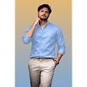 Mens Casual Cotton Blend Shirt Regular