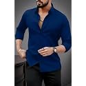 Mens Casual Cotton Blend Shirt Regular