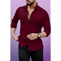 Mens Casual Cotton Blend Shirt Regular