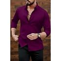 Mens Casual Cotton Blend Shirt Regular