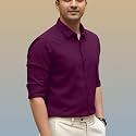 Men’s Casual Cotton Blend Shirt | Regular Fit | Full Sleeve | Solid Design