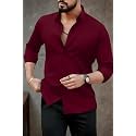 Mens Casual Cotton Blend Shirt Regular