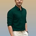 Men’s Casual Cotton Blend Shirt | Regular Fit | Full Sleeve | Solid Design