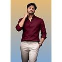 Mens Casual Cotton Blend Shirt Regular