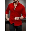 Mens Casual Cotton Blend Shirt Regular