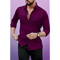 Mens Casual Cotton Blend Shirt Regular
