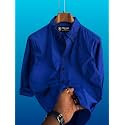 Mens Casual Cotton Blend Shirt Regular