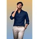 Mens Casual Cotton Blend Shirt Regular
