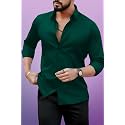 Mens Casual Cotton Blend Shirt Regular