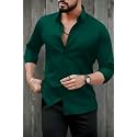 Mens Casual Cotton Blend Shirt Regular
