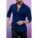 Mens Casual Cotton Blend Shirt Regular