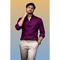 Mens Casual Cotton Blend Shirt Regular