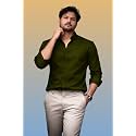 Mens Casual Cotton Blend Shirt Regular