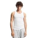 Mens Cotton Athletic Ribbed Vest Sleeveless